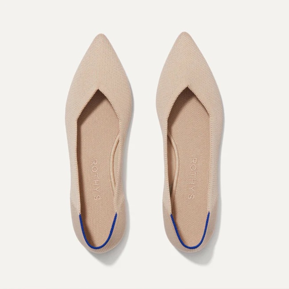 Rothy’s The Point Ecru Flats - never worn